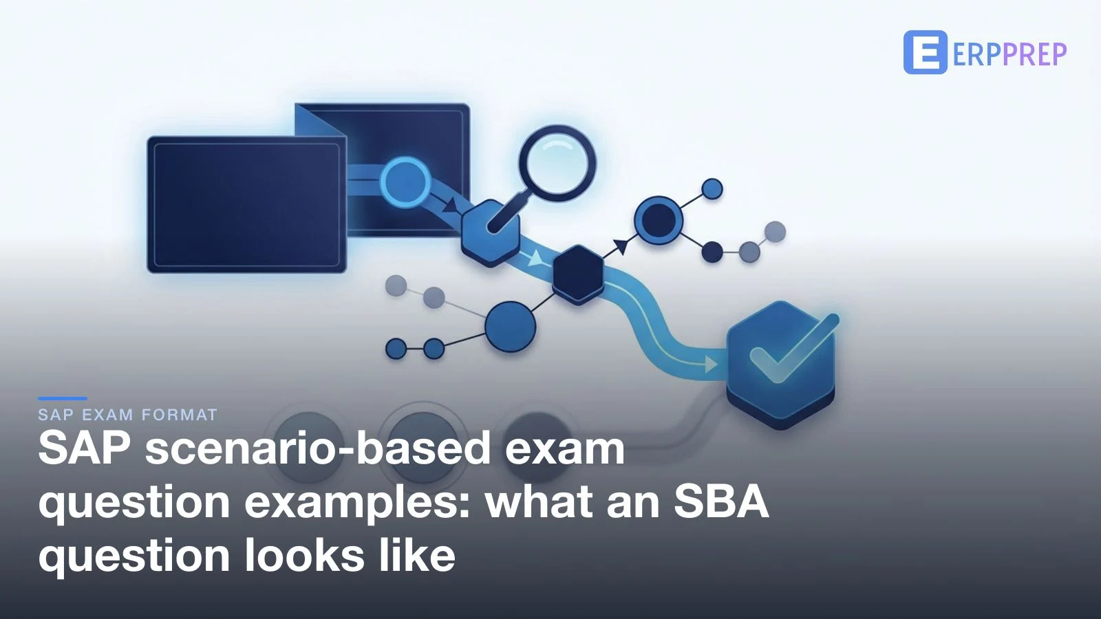 SAP scenario-based exam question examples: what an SBA question looks like