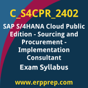 Access the C_S4CPR_2402 Syllabus, C_S4CPR_2402 PDF Download, C_S4CPR_2402 Dumps, SAP S/4HANA Cloud Public Edition Sourcing and Procurement PDF Download, and benefit from SAP free certification voucher and certification discount code.