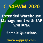 Get C_S4EWM_2020 Dumps Free, and SAP S/4HANA Extended Warehouse Management PDF Download for your Extended Warehouse Management with SAP S/4HANA Certification. Access C_S4EWM_2020 Free PDF Download to enhance your exam preparation.