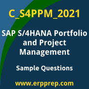 Get C_S4PPM_2021 Dumps Free, and SAP S/4HANA Portfolio and Project Management PDF Download for your SAP S/4HANA Portfolio and Project Management Certification. Access C_S4PPM_2021 Free PDF Download to enhance your exam preparation.