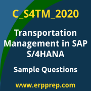 Get C_S4TM_2020 Dumps Free, and SAP S/4HANA Transportation Management PDF Download for your Transportation Management in SAP S/4HANA Certification. Access C_S4TM_2020 Free PDF Download to enhance your exam preparation.