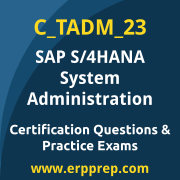Access our free C_TADM_23 dumps and SAP S/4HANA System Administration dumps, along with C_TADM_23 PDF downloads and SAP S/4HANA System Administration PDF downloads, to prepare effectively for your C_TADM_23 Certification Exam.