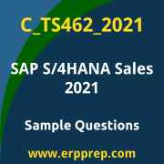 Get C_TS462_2021 Dumps Free, and SAP S/4HANA Sales PDF Download for your SAP S/4HANA Sales 2021 Certification. Access C_TS462_2021 Free PDF Download to enhance your exam preparation.