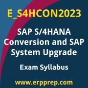 Access the E_S4HCON2023 Syllabus, E_S4HCON2023 PDF Download, E_S4HCON2023 Dumps, SAP S/4HANA Conversion and SAP System Upgrade PDF Download, and benefit from SAP free certification voucher and certification discount code.