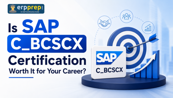 SAP C_BCSCX certification guide featuring Customer Experience, career benefits, pay insights, and exam preparation tips.
