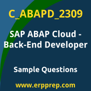 Get C_ABAPD_2309 Dumps Free, and SAP ABAP Cloud - Back-End Developer PDF Download for your SAP ABAP Cloud - Back-End Developer Certification. Access C_ABAPD_2309 Free PDF Download to enhance your exam preparation.
