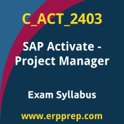 Access the C_ACT_2403 Syllabus, C_ACT_2403 PDF Download, C_ACT_2403 Dumps, SAP Activate Project Manager PDF Download, and benefit from SAP free certification voucher and certification discount code.