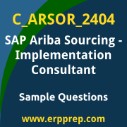 Get C_ARSOR_2404 Dumps Free, and SAP Ariba Sourcing Implementation Consultant PDF Download for your SAP Ariba Sourcing - Implementation Consultant Certification. Access C_ARSOR_2404 Free PDF Download to enhance your exam preparation.