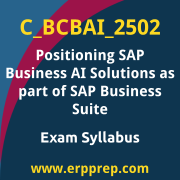 Access the C_BCBAI_2502 Syllabus, C_BCBAI_2502 PDF Download, C_BCBAI_2502 Dumps, SAP Positioning SAP Business AI Solutions as part of SAP Business Suite PDF Download, and benefit from SAP free certification voucher and certification discount code.