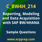 Get C_BW4H_214 Dumps Free, and SAP BW/4HANA Reporting, Modeling and Data Acquisition PDF Download for your Reporting, Modeling and Data Acquisition with SAP BW/4HANA Certification. Access C_BW4H_214 Free PDF Download to enhance your exam preparation.