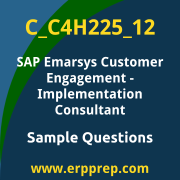 Get C_C4H225_12 Dumps Free, and SAP Emarsys Customer Engagement Implementation Consultant PDF Download for your SAP Emarsys Customer Engagement - Implementation Consultant Certification. Access C_C4H225_12 Free PDF Download to enhance your exam preparation.