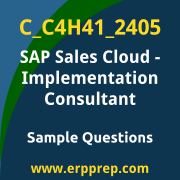 Get C_C4H410_21 Dumps Free, and SAP Sales Cloud Implementation Consultant PDF Download for your SAP Sales Cloud - Implementation Consultant Certification. Access C_C4H410_21 Free PDF Download to enhance your exam preparation.