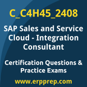 Access our free C_C4H45_2408 dumps and SAP Sales and Service Cloud Integration Consultant dumps, along with C_C4H45_2408 PDF downloads and SAP Sales and Service Cloud Integration Consultant PDF downloads, to prepare effectively for your C_C4H45_2408 Certification Exam.