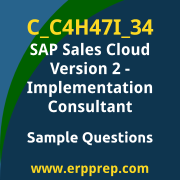 Get C_C4H47I_34 Dumps Free, and SAP Sales Cloud Version 2 Implementation Consultant PDF Download for your SAP Sales Cloud Version 2 - Implementation Consultant Certification. Access C_C4H47I_34 Free PDF Download to enhance your exam preparation.