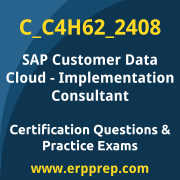 Access our free C_C4H62_2408 dumps and SAP Customer Data Cloud Implementation Consultant dumps, along with C_C4H62_2408 PDF downloads and SAP Customer Data Cloud Implementation Consultant PDF downloads, to prepare effectively for your C_C4H62_2408 Certification Exam.