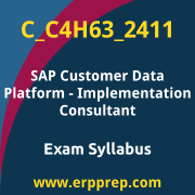 Access the C_C4H63_2411 Syllabus, C_C4H63_2411 PDF Download, C_C4H63_2411 Dumps, SAP Customer Data Platform Implementation Consultant PDF Download, and benefit from SAP free certification voucher and certification discount code.