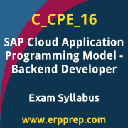 Access the C_CPE_16 Syllabus, C_CPE_16 PDF Download, C_CPE_16 Dumps, SAP Cloud Application Programming Model Backend Developer PDF Download, and benefit from SAP free certification voucher and certification discount code.