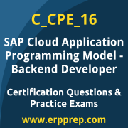 Access our free C_CPE_16 dumps and SAP Cloud Application Programming Model Backend Developer dumps, along with C_CPE_16 PDF downloads and SAP Cloud Application Programming Model Backend Developer PDF downloads, to prepare effectively for your C_CPE_16 Certification Exam.