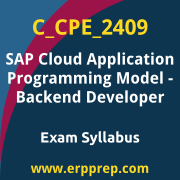 Access the C_CPE_2409 Syllabus, C_CPE_2409 PDF Download, C_CPE_2409 Dumps, SAP Cloud Application Programming Model Backend Developer PDF Download, and benefit from SAP free certification voucher and certification discount code.