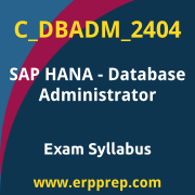 Access the C_DBADM_2404 Syllabus, C_DBADM_2404 PDF Download, C_DBADM_2404 Dumps, SAP HANA Database Administrator PDF Download, and benefit from SAP free certification voucher and certification discount code.