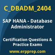 Access our free C_DBADM_2404 dumps and SAP HANA Database Administrator dumps, along with C_DBADM_2404 PDF downloads and SAP HANA Database Administrator PDF downloads, to prepare effectively for your C_DBADM_2404 Certification Exam.