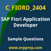 Get C_FIORD_2404 Dumps Free, and SAP Fiori Application Developer PDF Download for your SAP Fiori Application Developer Certification. Access C_FIORD_2404 Free PDF Download to enhance your exam preparation.