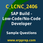 Get C_LCNC_2406 Dumps Free, and SAP Build - Low-Code/No-Code Developer PDF Download for your SAP Build - Low-Code/No-Code Developer Certification. Access C_LCNC_2406 Free PDF Download to enhance your exam preparation.