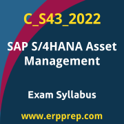 Access the C_S43_2022 Syllabus, C_S43_2022 PDF Download, C_S43_2022 Dumps, SAP S/4HANA Asset Management PDF Download, and benefit from SAP free certification voucher and certification discount code.