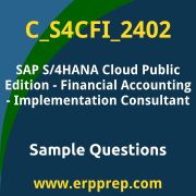 Get C_S4CFI_2402 Dumps Free, and SAP S/4HANA Cloud Public Edition Financial Accounting PDF Download for your SAP S/4HANA Cloud Public Edition - Financial Accounting - Implementation Consultant Certification. Access C_S4CFI_2402 Free PDF Download to enhance your exam preparation.