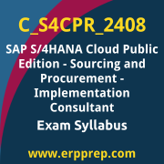 Access the C_S4CPR_2408 Syllabus, C_S4CPR_2408 PDF Download, C_S4CPR_2408 Dumps, SAP S/4HANA Cloud Public Edition Sourcing and Procurement PDF Download, and benefit from SAP free certification voucher and certification discount code.