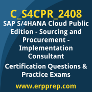 Access our free C_S4CPR_2408 dumps and SAP S/4HANA Cloud Public Edition Sourcing and Procurement dumps, along with C_S4CPR_2408 PDF downloads and SAP S/4HANA Cloud Public Edition Sourcing and Procurement PDF downloads, to prepare effectively for your C_S4CPR_2408 Certification Exam.