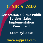 Access the C_S4CS_2402 Syllabus, C_S4CS_2402 PDF Download, C_S4CS_2402 Dumps, SAP S/4HANA Cloud Public Edition Sales PDF Download, and benefit from SAP free certification voucher and certification discount code.