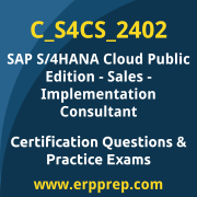 Access our free C_S4CS_2402 dumps and SAP S/4HANA Cloud Public Edition Sales dumps, along with C_S4CS_2402 PDF downloads and SAP S/4HANA Cloud Public Edition Sales PDF downloads, to prepare effectively for your C_S4CS_2402 Certification Exam.