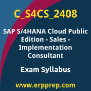 Access the C_S4CS_2408 Syllabus, C_S4CS_2408 PDF Download, C_S4CS_2408 Dumps, SAP S/4HANA Cloud Public Edition Sales PDF Download, and benefit from SAP free certification voucher and certification discount code.