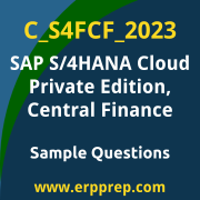 Get C_S4FCF_2023 Dumps Free, and SAP S/4HANA Cloud Private Edition Central Finance PDF Download for your SAP S/4HANA Cloud Private Edition, Central Finance Certification. Access C_S4FCF_2023 Free PDF Download to enhance your exam preparation.