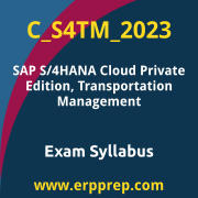 Access the C_S4TM_2023 Syllabus, C_S4TM_2023 PDF Download, C_S4TM_2023 Dumps, SAP S/4HANA Cloud Private Edition Transportation Management PDF Download, and benefit from SAP free certification voucher and certification discount code.