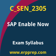 Access the C_SEN_2305 Syllabus, C_SEN_2305 PDF Download, C_SEN_2305 Dumps, SAP Enable Now PDF Download, and benefit from SAP free certification voucher and certification discount code.