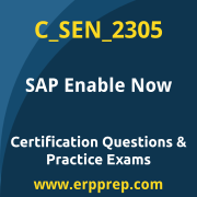 Access our free C_SEN_2305 dumps and SAP Enable Now dumps, along with C_SEN_2305 PDF downloads and SAP Enable Now PDF downloads, to prepare effectively for your C_SEN_2305 Certification Exam.