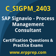 Access our free C_SIGPM_2403 dumps and SAP Signavio Process Management Consultant dumps, along with C_SIGPM_2403 PDF downloads and SAP Signavio Process Management Consultant PDF downloads, to prepare effectively for your C_SIGPM_2403 Certification Exam.