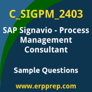 Get C_SIGPM_2403 Dumps Free, and SAP Signavio Process Management Consultant PDF Download for your SAP Signavio - Process Management Consultant Certification. Access C_SIGPM_2403 Free PDF Download to enhance your exam preparation.