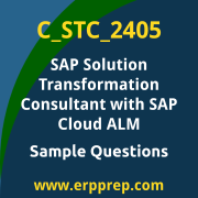 Get C_STC_2405 Dumps Free, and SAP Solution Transformation Consultant with SAP Cloud ALM PDF Download for your SAP Solution Transformation Consultant with SAP Cloud ALM Certification. Access C_STC_2405 Free PDF Download to enhance your exam preparation.