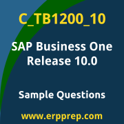 Get C_TB1200_10 Dumps Free, and SAP Business One PDF Download for your SAP Business One Certification. Access C_TB1200_10 Free PDF Download to enhance your exam preparation.