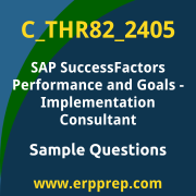 Get C_THR82_2405 Dumps Free, and SAP SuccessFactors Performance and Goals PDF Download for your SAP SuccessFactors Performance and Goals - Implementation Consultant Certification. Access C_THR82_2405 Free PDF Download to enhance your exam preparation.