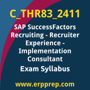 Access the C_THR83_2411 Syllabus, C_THR83_2411 PDF Download, C_THR83_2411 Dumps, SAP SuccessFactors Recruiting - Recruiter Experience PDF Download, and benefit from SAP free certification voucher and certification discount code.