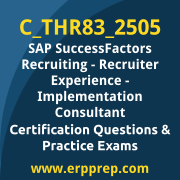 Access our free C_THR83_2505 dumps and SAP SuccessFactors Recruiting - Recruiter Experience dumps, along with C_THR83_2505 PDF downloads and SAP SuccessFactors Recruiting - Recruiter Experience PDF downloads, to prepare effectively for your C_THR83_2505 Certification Exam.