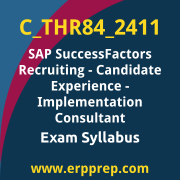 Access the C_THR84_2411 Syllabus, C_THR84_2411 PDF Download, C_THR84_2411 Dumps, SAP SuccessFactors Recruiting - Candidate Experience PDF Download, and benefit from SAP free certification voucher and certification discount code.