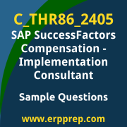 Get C_THR86_2405 Dumps Free, and SAP SuccessFactors Compensation PDF Download for your SAP SuccessFactors Compensation - Implementation Consultant Certification. Access C_THR86_2405 Free PDF Download to enhance your exam preparation.
