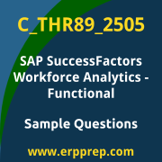 Get C_THR89_2505 Dumps Free, and SAP SuccessFactors Workforce Analytics - Functional PDF Download for your SAP SuccessFactors Workforce Analytics - Functional Certification. Access C_THR89_2505 Free PDF Download to enhance your exam preparation.