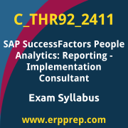 Access the C_THR92_2411 Syllabus, C_THR92_2411 PDF Download, C_THR92_2411 Dumps, SAP SuccessFactors People Analytics: Reporting PDF Download, and benefit from SAP free certification voucher and certification discount code.