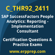 Access our free C_THR92_2411 dumps and SAP SuccessFactors People Analytics: Reporting dumps, along with C_THR92_2411 PDF downloads and SAP SuccessFactors People Analytics: Reporting PDF downloads, to prepare effectively for your C_THR92_2411 Certification Exam.